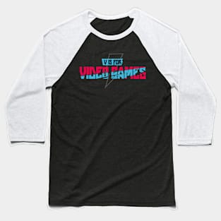 v is for video game typography streetwear design Baseball T-Shirt